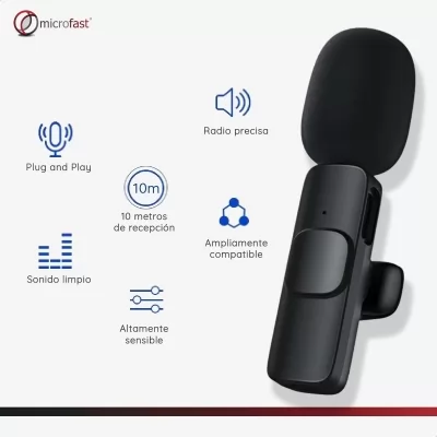 micrófono Bluetooth entrada tipo c para creadores de contenido