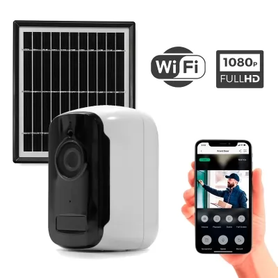 Cámara Vigilancia Wifi Smart Full Hd-batería Y Panel Solar
