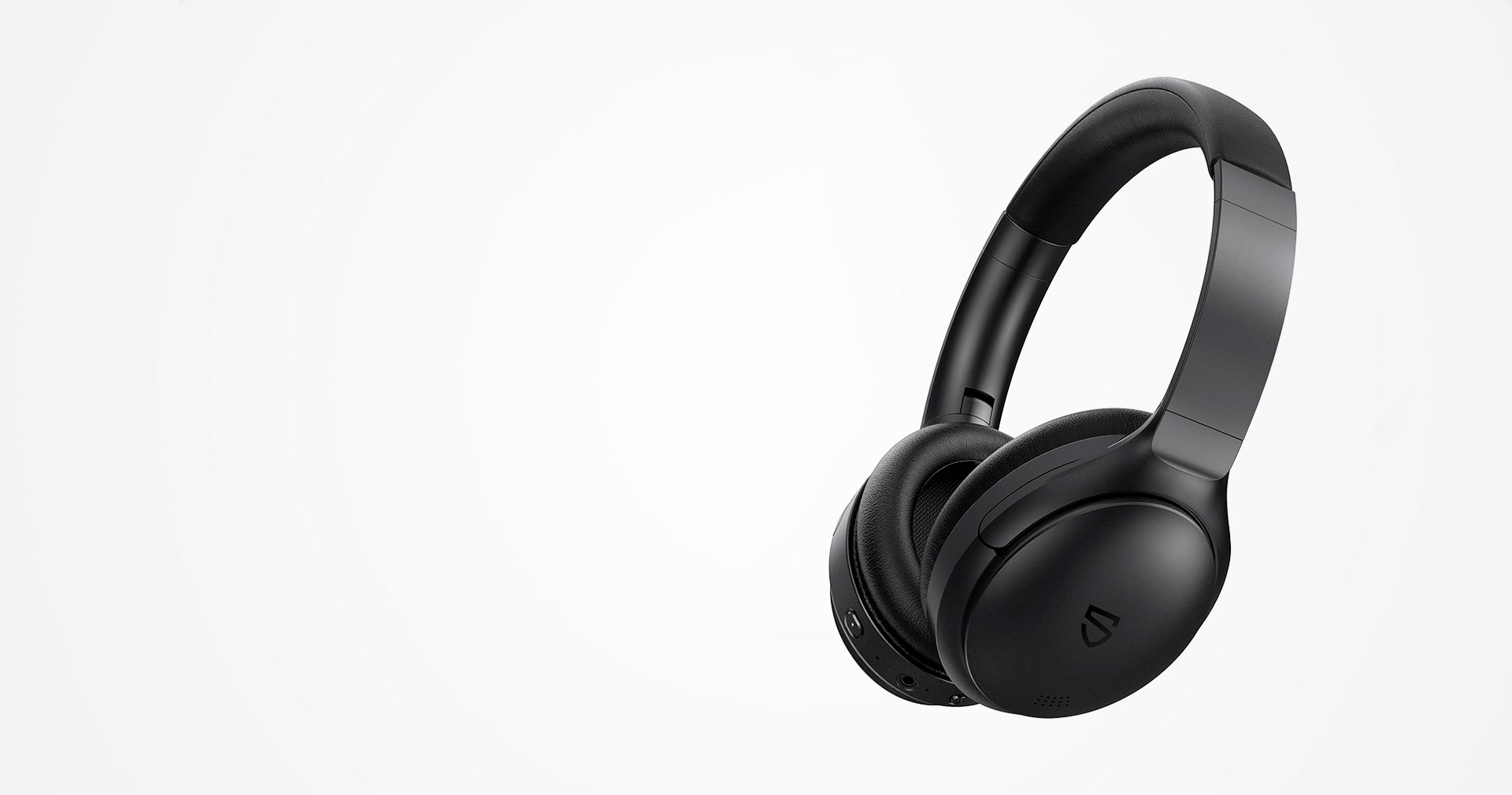 SoundPEATS A6 Audifonos Inalámbricos Diadema Plegables Bluetooth5.0,  Auriculares Over Ear Cancelación Activa de Ruido, Altavoz Dinámico de 40mm,  Manos